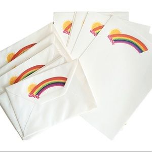 Vintage Stationery Set Rainbow 1980s 1990s 25 Pieces